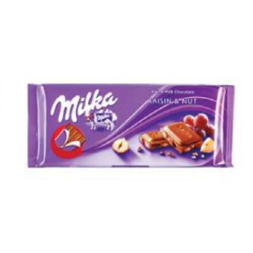 Milka Raisin Nut/Baka (100g)