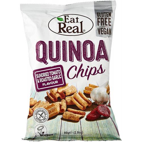Eat Real Quinoa Chips - Tomato & Garlic (80g)