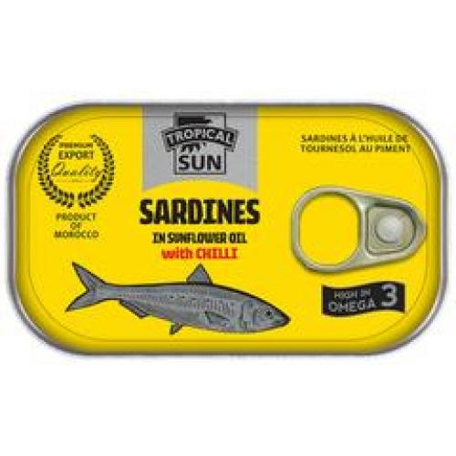 TS Sardines in Sunflower Oil with Chilli (125g)