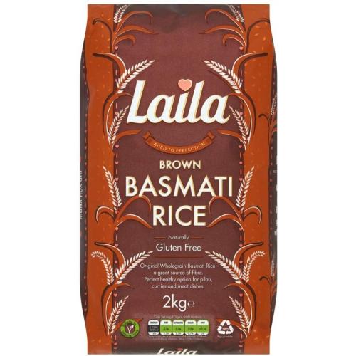 Laila Rice - Brown, Basmati (2kg)