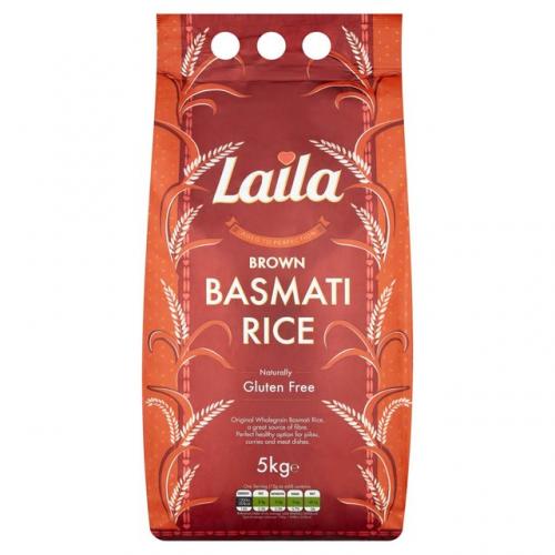 Laila Rice - Brown, Basmati (5kg)