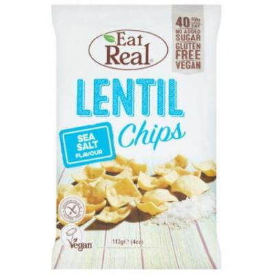 Eat Real Lentil Chips - Sea Salt (113g)