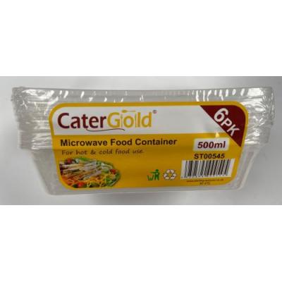 CG Microwave Food Container - 500ml (6 Pack)