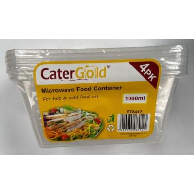 CG MICROWAVE FOOD CONTAINER 1000ML 4pk