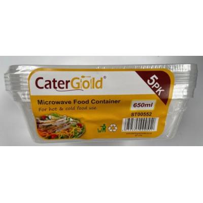 CATERGOLD 650ML FOOD CONTAINER 5pk