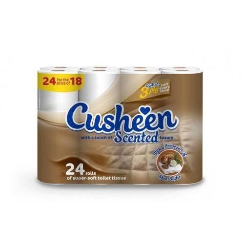 Cusheen Shea Butter Toilet Tissue (24 Rolls)