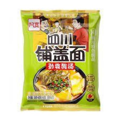 BAI JIA Shichuan Broad Noodle - Sour Flavour  115g