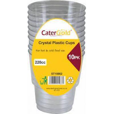 CG Crystal Plastic Cups 10pk